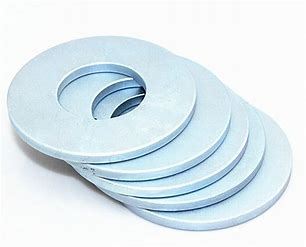 NdFeB Ring Magnet 38M Φ110xΦ50x5mm, Blue Zinc, magnetized